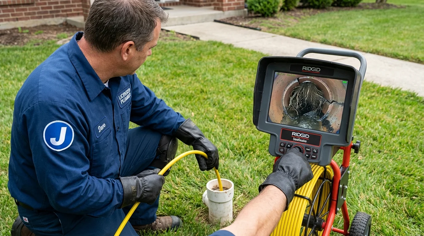 Sewer camera inspection being performed by Johns Plumbing LLC in Carson